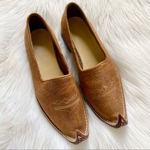 Rare Vintage COBRA Cheingman Thailand Leather Curled Toe Shoes Costume size 37